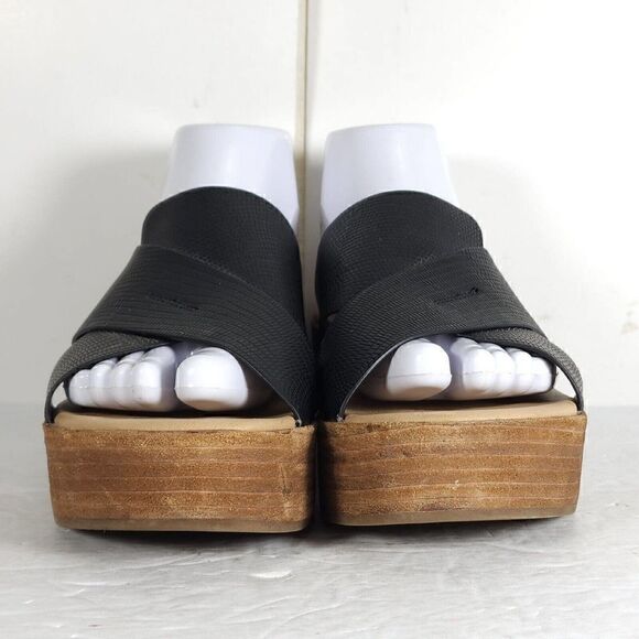 Coconuts By Matisse Women's Study US 8M Black Wedge Slide Sandals Shoes - Picture 4 of 14